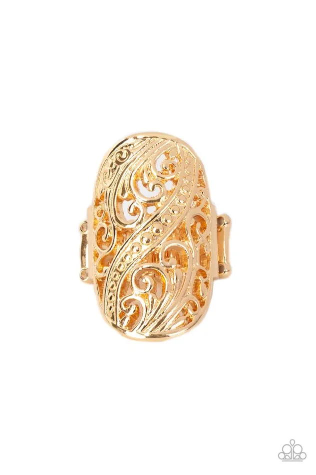 Paparazzi Ring Pier Paradise Gold Paparazzi Jewelry Rings