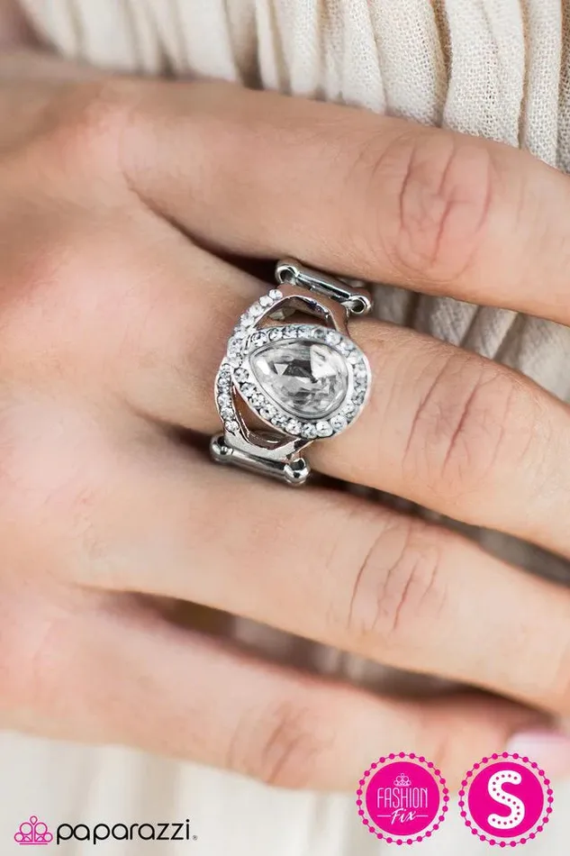 Paparazzi Ring The Big BLING Theory White Paparazzi Jewelry Rings