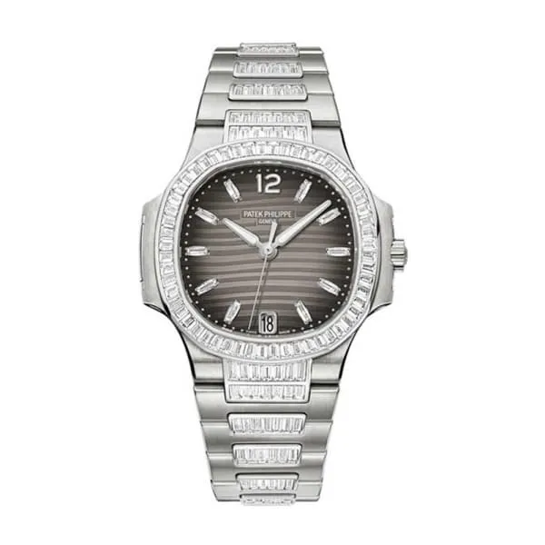 Patek Philippe Bracelets Patek Philippe Nautilus Ladies 336mm Womens Watch Ref 70141G001 Gray Opaline Diamond Dial Bezel in 18K White Gold Diamond Bracelet
