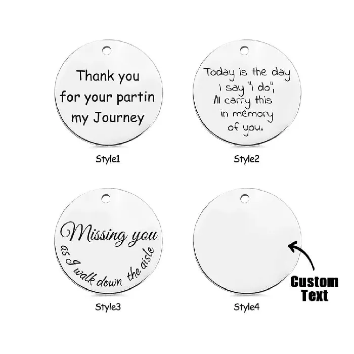 Personalized Bridal Bouquet Charm Wedding Memorial Photo Keepsake Belbren Charm Necklaces