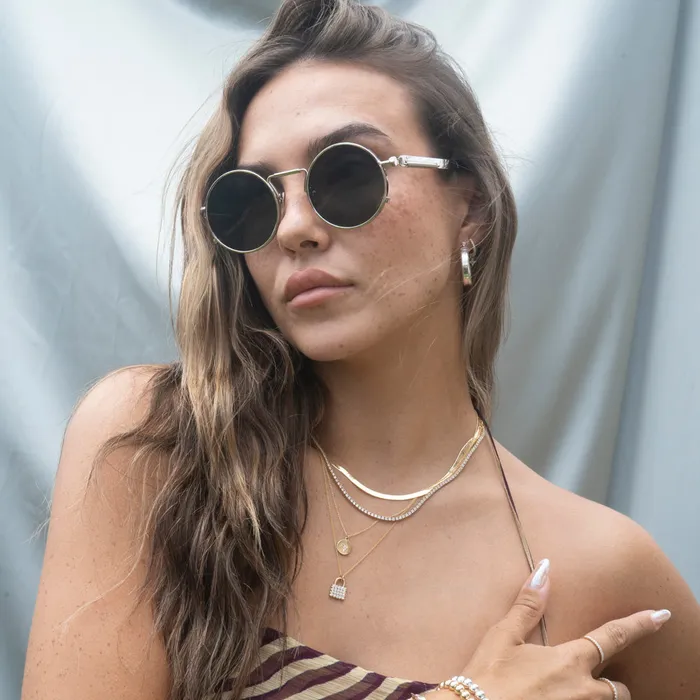 RG 14k Herringbone Necklace Necklaces