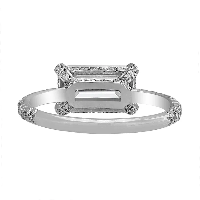 Rings CJ Charles Jewelers Riviera Platinum 201ct Emerald Cut Diamond Ring