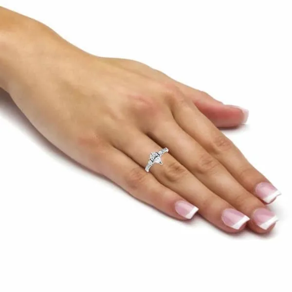 Rings Diamond Source NYC Diamond Engagement Ring Set in 18K White Gold 158ct tw Pear Shape Natural Diamonds