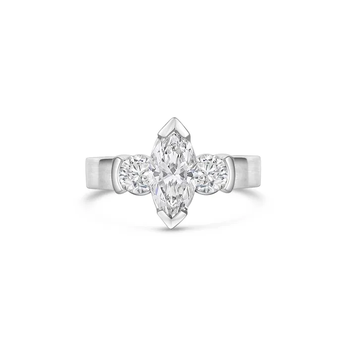 Rings Engagement Collections John Antencio 18K White Gold Marquise Diamond Ring Rings Engagement Collections John Antencio 18K White Gold Marquise Diamond Ring