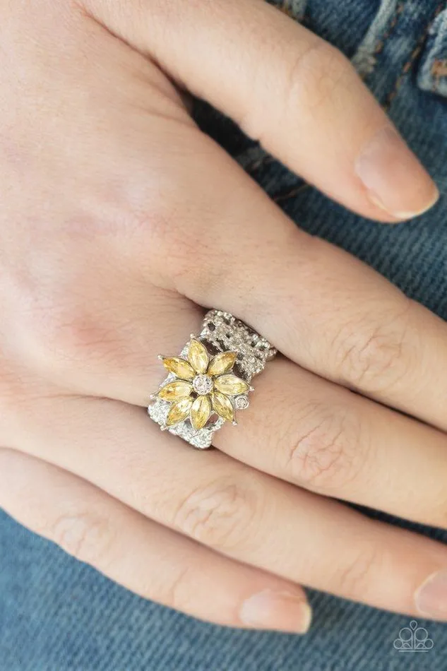 Rings Paparazzi Jewelry Paparazzi Ring Brilliantly Blooming Yellow