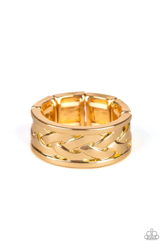 Rings Paparazzi Jewelry Paparazzi Ring Game Over Gold