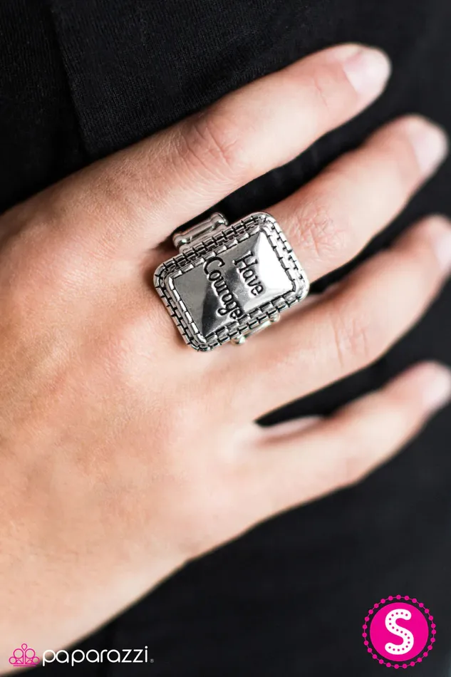 Rings Paparazzi Jewelry Paparazzi Ring Have Courage Silver