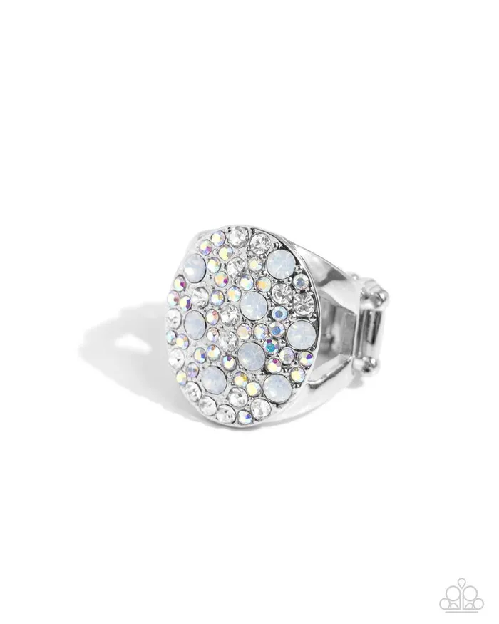 Rings Paparazzi Jewelry Paparazzi Ring Pampered Pattern White Rings Paparazzi Jewelry Paparazzi Ring Pampered Pattern White