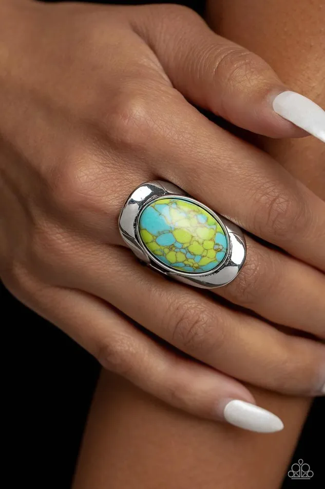 Rings Paparazzi Jewelry Paparazzi Ring Terrazzo Tribute Green