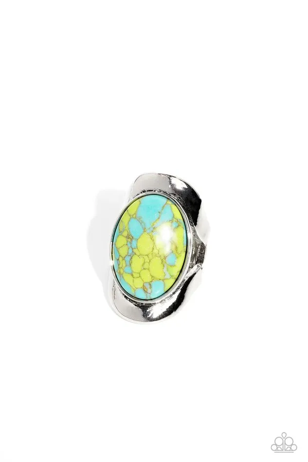 Rings Paparazzi Jewelry Paparazzi Ring Terrazzo Tribute Green Rings Paparazzi Jewelry Paparazzi Ring Terrazzo Tribute Green