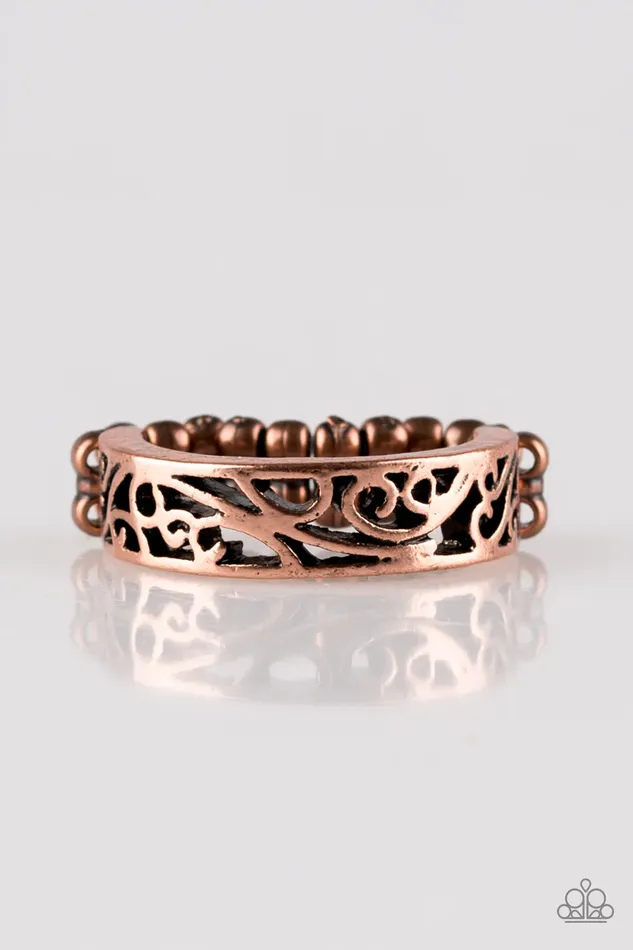 Rings Paparazzi Jewelry Paparazzi Ring Wandering Wisteria Copper