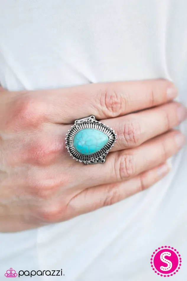 Rings Paparazzi Ring Give Em The Boot Blue Paparazzi Jewelry
