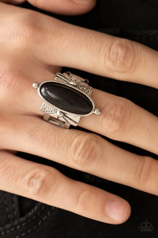 Rings Paparazzi Ring This BADLAND Is My BADLAND Black Paparazzi Jewelry