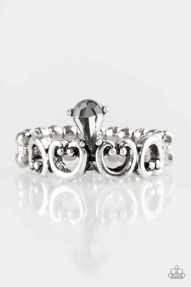 Rings Paparazzi Ring Twinkling Tiaras Silver Paparazzi Jewelry