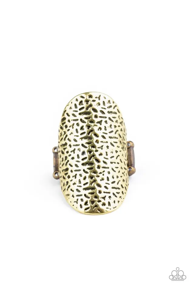 Rings Paparazzi Ring Urban Glyphs Brass Paparazzi Jewelry