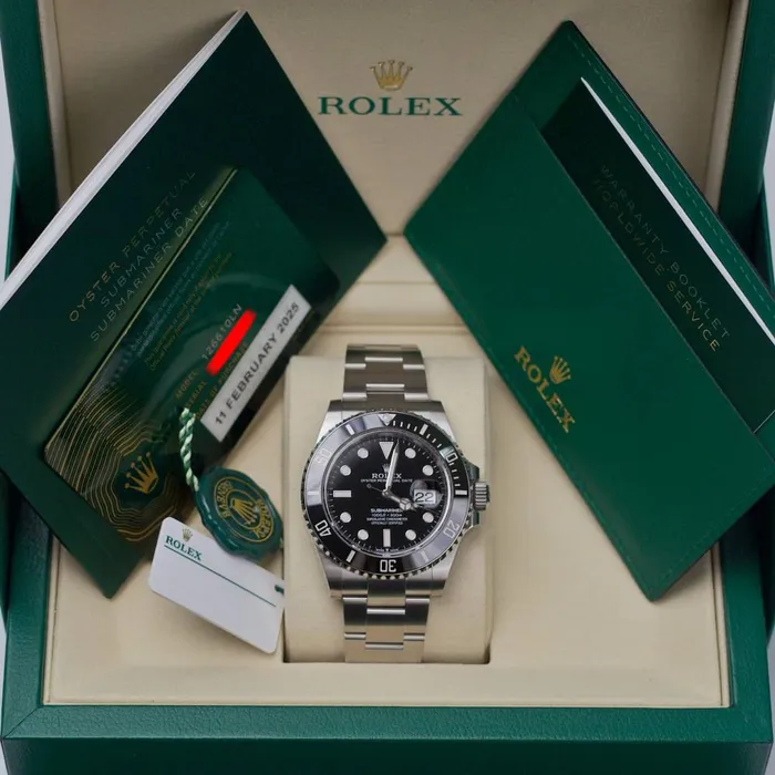 Rolex 2025 Model Rolex Submariner Date 41mm Stainless steel bracelet Black dial Mens Watch 126610LN Bracelets