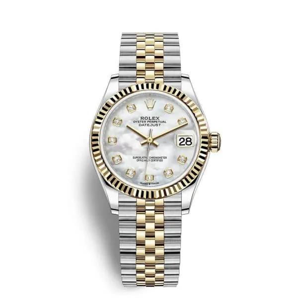Rolex Bracelets Rolex Datejust 31mm Ref 2782730028 White Mother of Pearl Diamond Dial Two Tone Stainless Steel 18K Yellow Gold Jubilee Bracelet Womens Watch Rolex Bracelets Rolex Datejust 31mm Ref 2782730028 White Mother of Pearl Diamond Dial Two Tone Stainless Steel 18K Yellow Gold Jubilee Bracelet Womens Watch