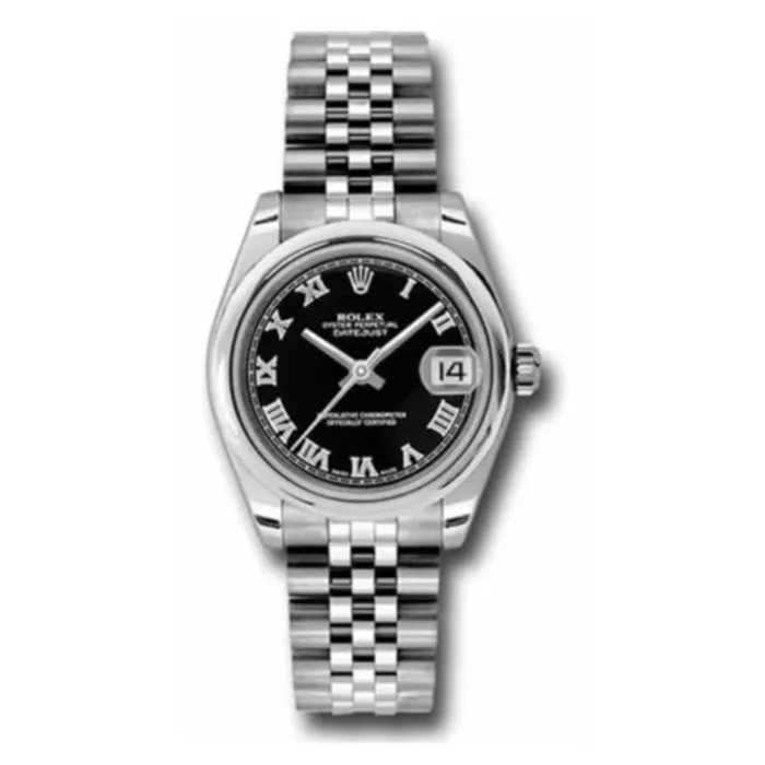 Rolex Datejust 31mm Ref 1782400035 Black Dial Stainless Steel Jubilee Bracelet Womens Watch Rolex Bracelets