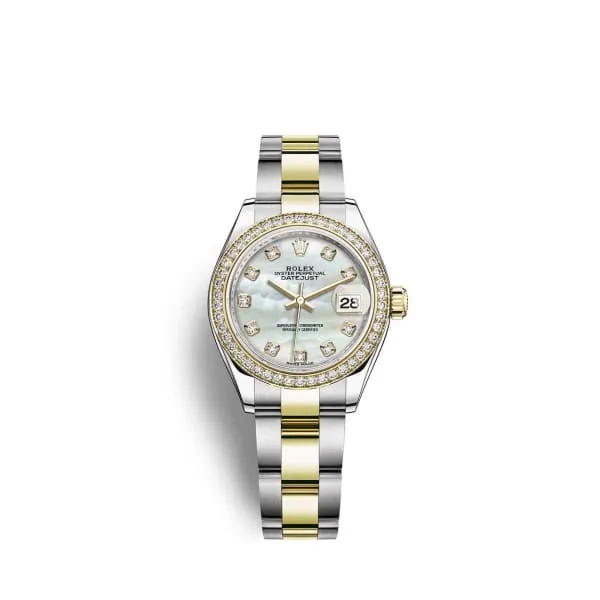 Rolex Rolex LadyDatejust 28mm Ref 279383rbr0020 White Mother of Pearl Diamond Dial Diamond Bezel Two Tone Stainless Steel 18K Yellow Gold Oyster Bracelet Womens Watch Bracelets Rolex Rolex LadyDatejust 28mm Ref 279383rbr0020 White Mother of Pearl Diamond Dial Diamond Bezel Two Tone Stainless Steel 18K Yellow Gold Oyster Bracelet Womens Watch Bracelets