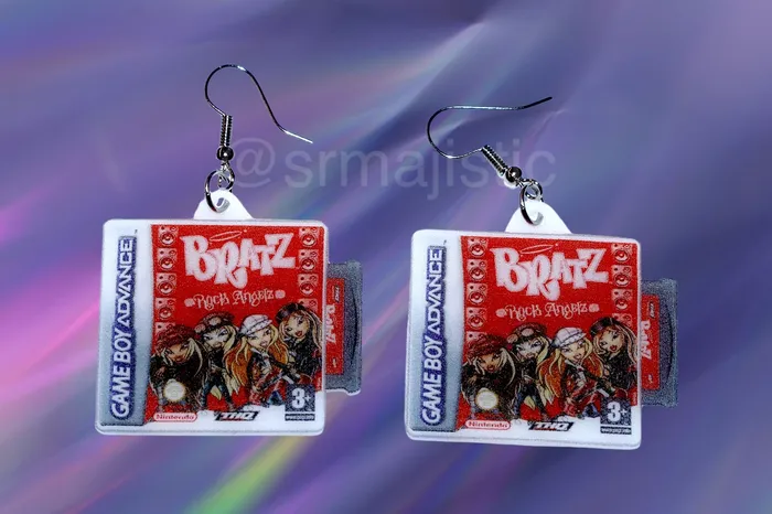 Sam Makes Things Earrings Bratz Rock Angelz Game Boy Advance Game 2D detailed Handmade Earrings Sam Makes Things Earrings Bratz Rock Angelz Game Boy Advance Game 2D detailed Handmade Earrings