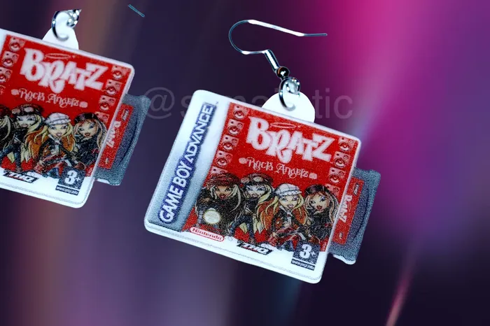 Sam Makes Things Earrings Bratz Rock Angelz Game Boy Advance Game 2D detailed Handmade Earrings