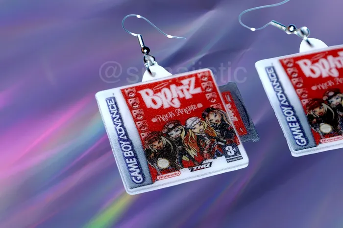 Sam Makes Things Earrings Bratz Rock Angelz Game Boy Advance Game 2D detailed Handmade Earrings