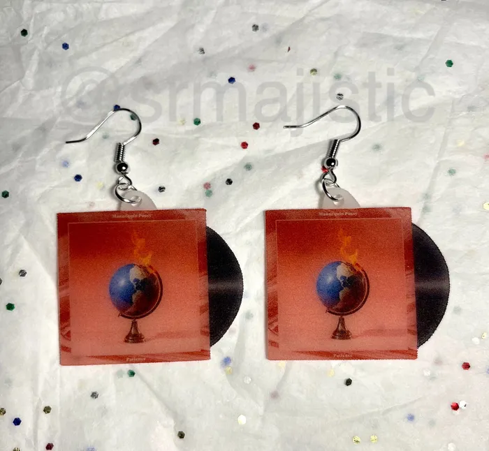Sam Makes Things Earrings Mannequin Pussy Patience Vinyl Album Handmade Earrings