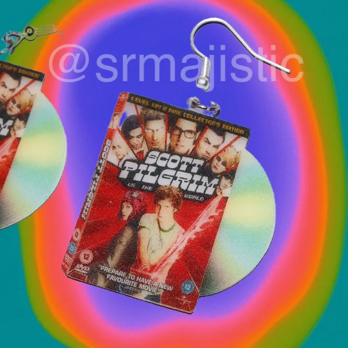 Sam Makes Things Earrings Scott Pilgrim VS the World 2010 DVD 2D detailed Handmade Earrings