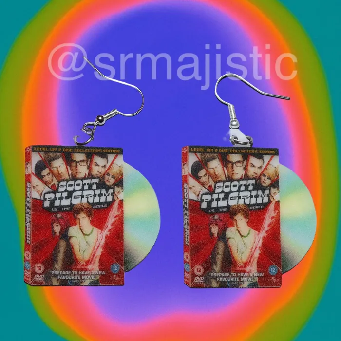Sam Makes Things Earrings Scott Pilgrim VS the World 2010 DVD 2D detailed Handmade Earrings