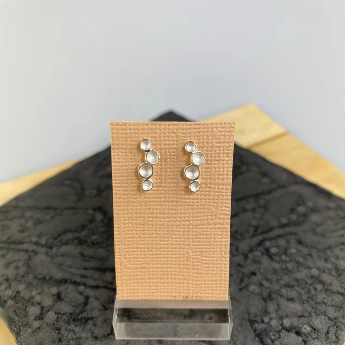 Sarah Richardson Jewelry Earrings Ripple Pod Post Earrings in Silver