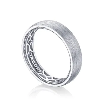 Tacori 14K White Gold Collection Gents Brush Band Tacori Rings