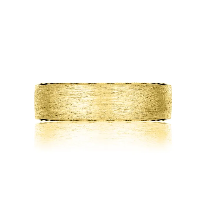 Tacori Sculpted Crescent Mens 7mm 18K Yellow Gold Wedding Band Ring Tacori Rings