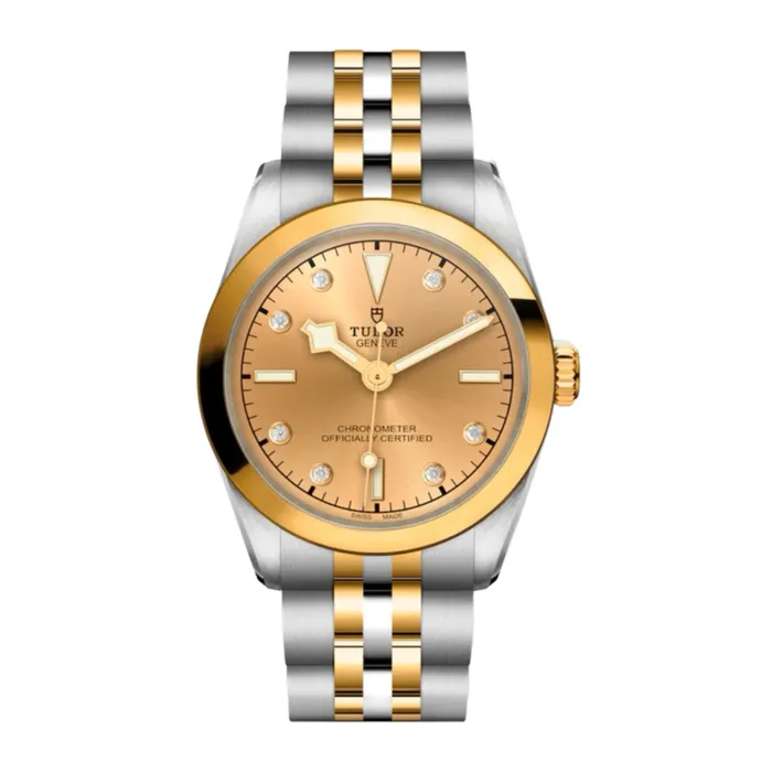Tudor Bracelets Tudor Black Bay 31mm Watch Ref M796030008 Champagne Diamond Index Dial 18K Yellow Gold Bezel Two Tone Stainless Steel and 18K Yellow Gold Bracelet Tudor Bracelets Tudor Black Bay 31mm Watch Ref M796030008 Champagne Diamond Index Dial 18K Yellow Gold Bezel Two Tone Stainless Steel and 18K Yellow Gold Bracelet