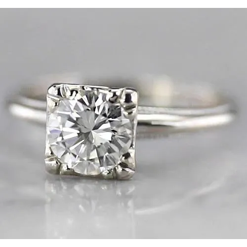 1 Carat Solitaire Round Natural Earth Mined Diamond Engagement Ring GB Rings 1 Carat Solitaire Round Natural Earth Mined Diamond Engagement Ring GB Rings