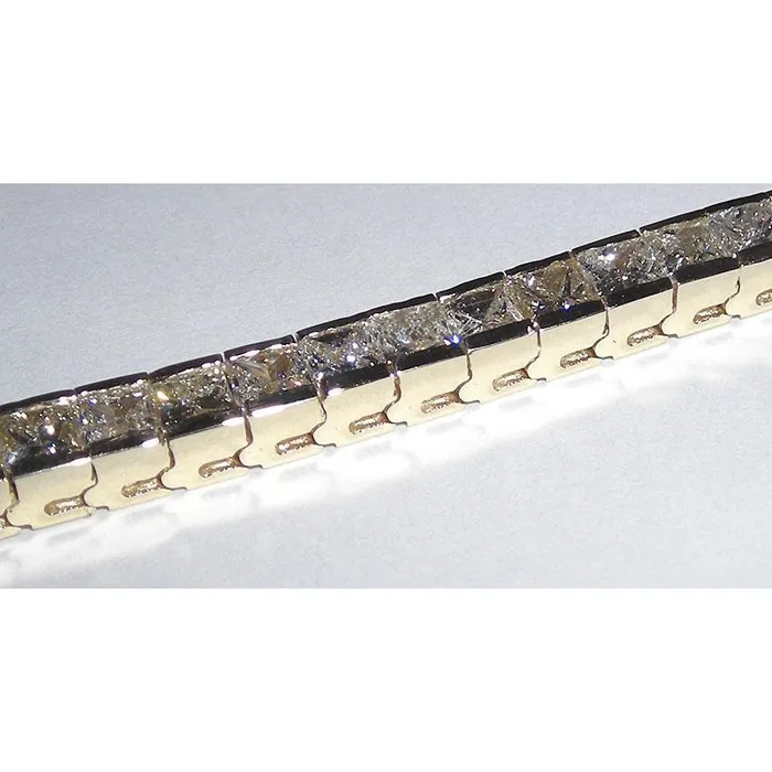 1250 Carats Princess Cut Natural Earth Mined Diamond Tennis Bracelet New GB Bracelets
