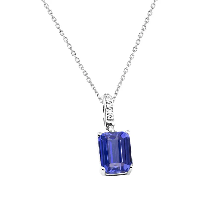 14K Gold Ladys Emerald Blue Sapphire Natural Earth Mined Diamond Pendant 175 Carats HarryChadEntcom Necklaces