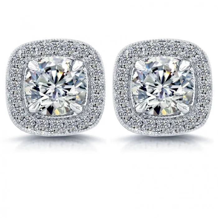 390 Carats Prong Set Natural Earth Mined Diamond Women Stud Earrings Halo White Gold 14K GB Earrings 390 Carats Prong Set Natural Earth Mined Diamond Women Stud Earrings Halo White Gold 14K GB Earrings