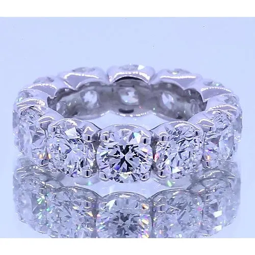 6 Carats Round Natural Earth Mined Diamond Eternity Anniversary Band White Gold GB Rings 6 Carats Round Natural Earth Mined Diamond Eternity Anniversary Band White Gold GB Rings