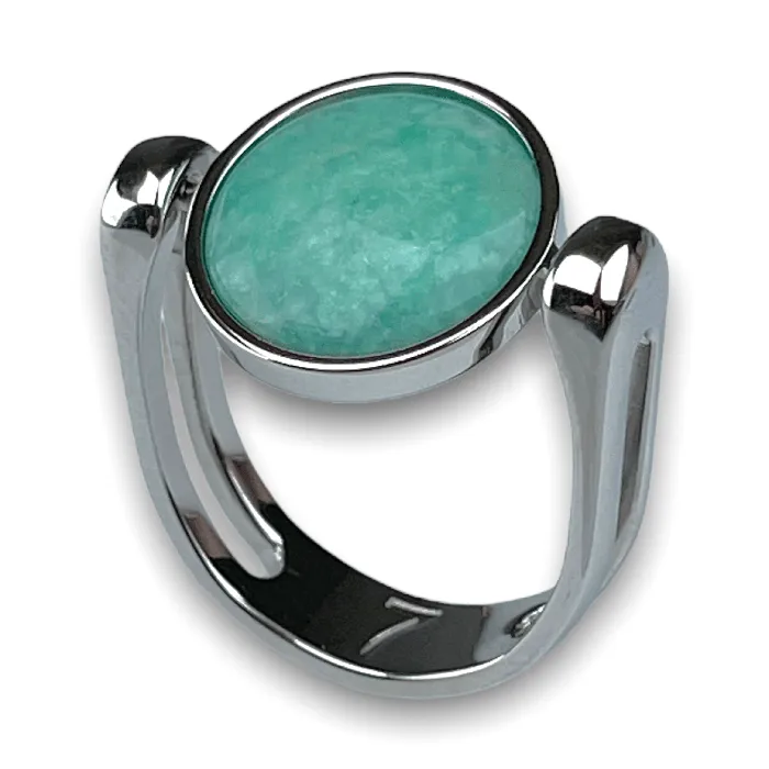 Amazonite Crystal Fidget Ring MyCONQUERing Rings