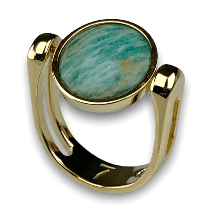 Amazonite Crystal Fidget Ring MyCONQUERing Rings