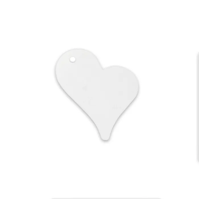 AP Sterling Silver Stylized Heart Tag with Hole 165mm 65 x 12mm 47 24 Gauge Rings