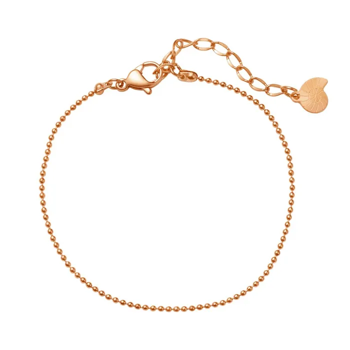 Bead Chain Bracelet Rose Gold Hey Happiness Bracelets Bead Chain Bracelet Rose Gold Hey Happiness Bracelets