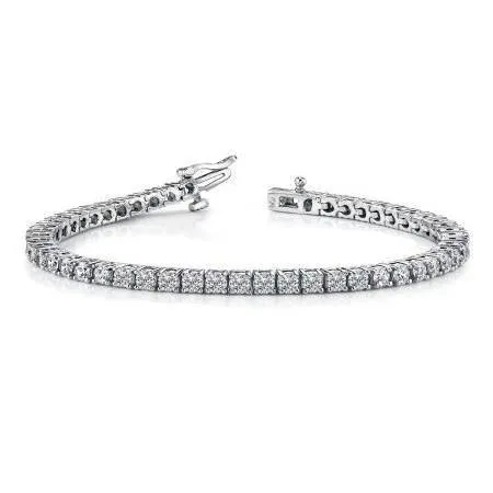 Bracelets Round Natural Earth Mined Diamond Lady Men Tennis Bracelet Solid Gold 14K 750 Carats GB Bracelets Round Natural Earth Mined Diamond Lady Men Tennis Bracelet Solid Gold 14K 750 Carats GB