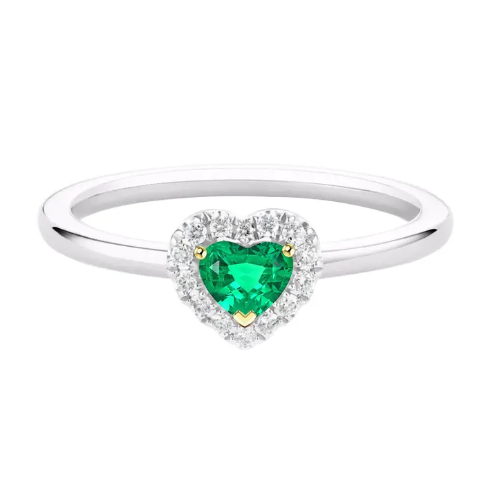 Cute Heart Shape Halo Ring Dainty Womens Jewelry HarryChadEntcom Rings