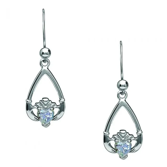 Earrings Boru Jewelry Sterling Silver AprilCubic Zirconia Birthstone Claddagh Earrings Boru Jewelry Earrings Boru Jewelry Sterling Silver AprilCubic Zirconia Birthstone Claddagh Earrings Boru Jewelry