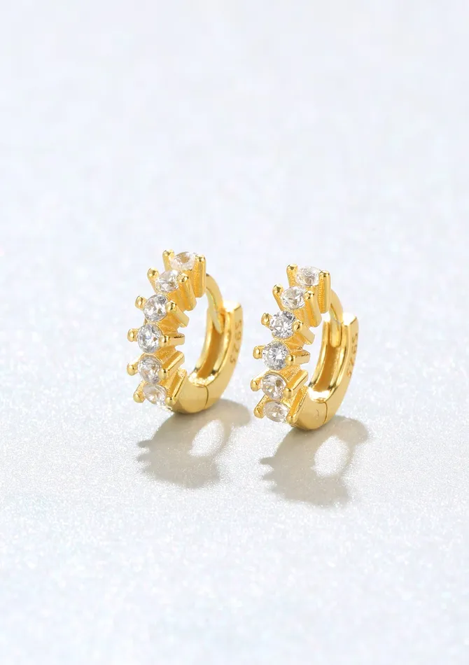 Earrings Hey Happiness Diamond Fan Helix Earrings Sterling Silver Gold Earrings Hey Happiness Diamond Fan Helix Earrings Sterling Silver Gold
