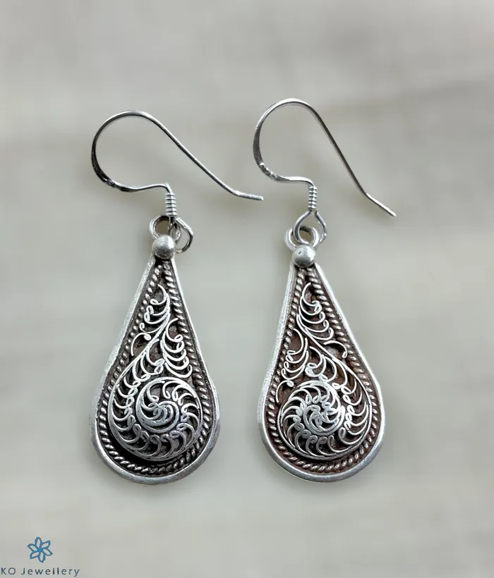 Earrings Jaipur The Nauka Silver Earrings