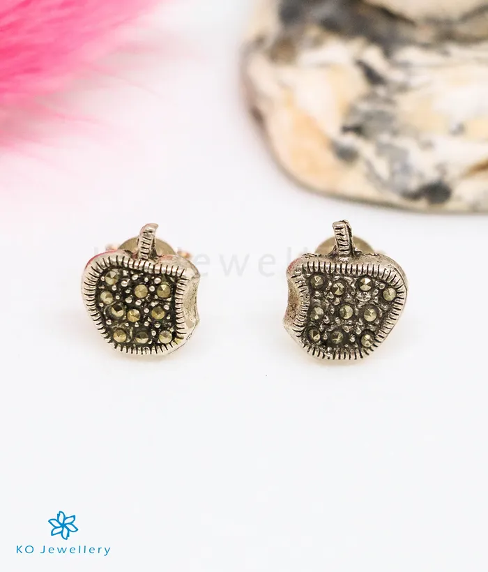Earrings Marcasite The Apple Silver Marcasite Earrings