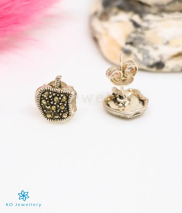 Earrings Marcasite The Apple Silver Marcasite Earrings