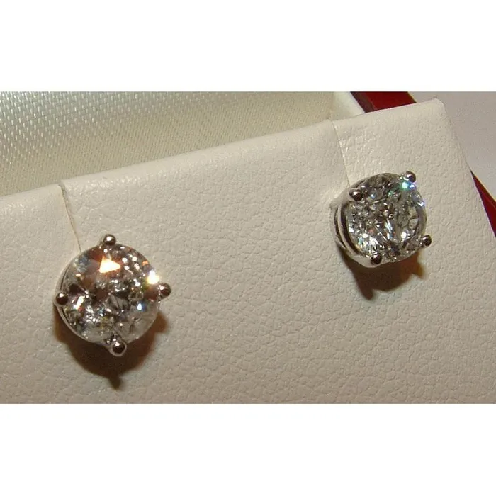 F Vvs1 120 Cts Round Natural Earth Mined Diamonds Platinum Stud Earring GB Earrings
